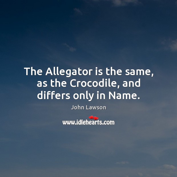 The Allegator is the same, as the Crocodile, and differs only in Name. Image