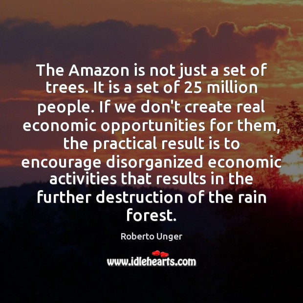 The Amazon is not just a set of trees. It is a Image
