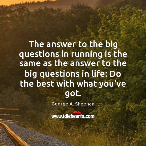 The answer to the big questions in running is the same as Image