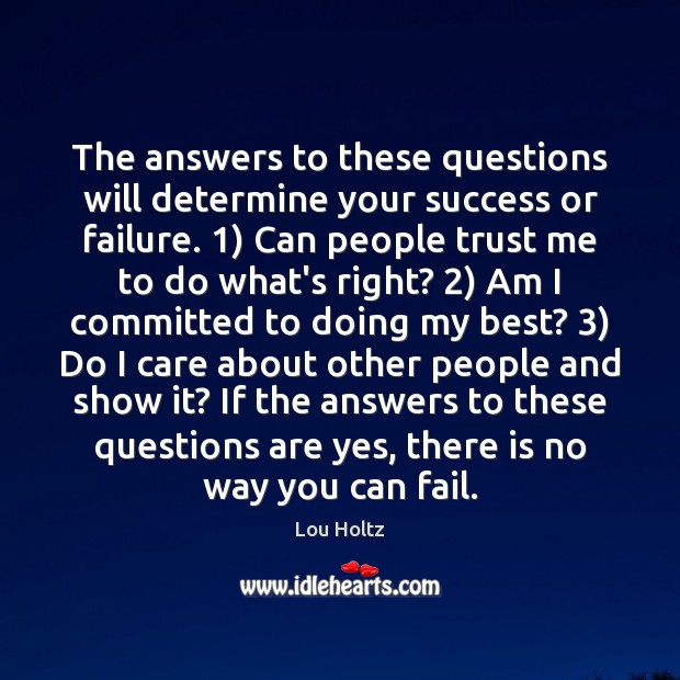 The answers to these questions will determine your success or failure. 1) Can Image