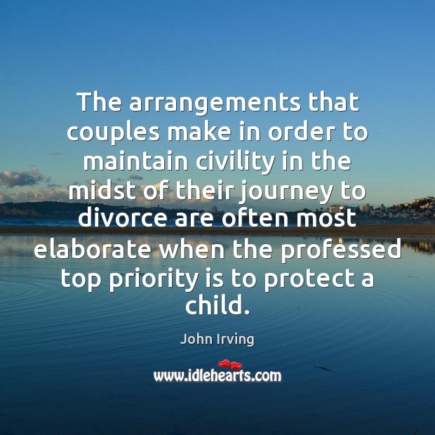 The arrangements that couples make in order to maintain civility in the Divorce Quotes Image