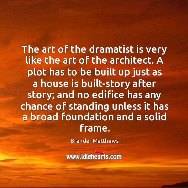 The art of the dramatist is very like the art of the Image