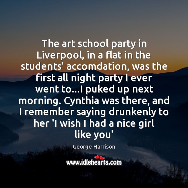 The art school party in Liverpool, in a flat in the students’ Image