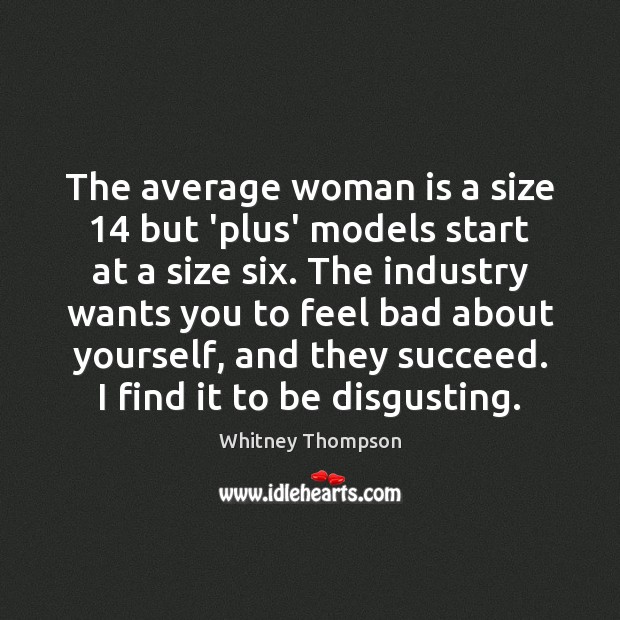 The average woman is a size 14 but ‘plus’ models start at a Image