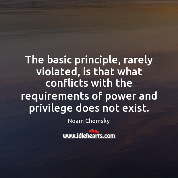 The basic principle, rarely violated, is that what conflicts with the requirements Image