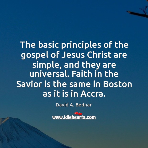 The basic principles of the gospel of Jesus Christ are simple, and Image