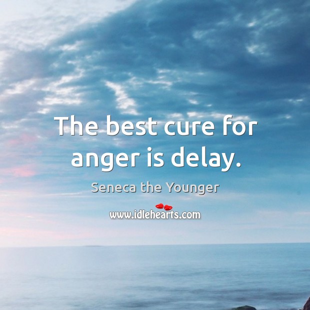 The best cure for anger is delay. Image