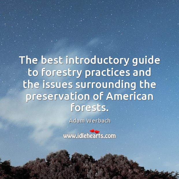 The best introductory guide to forestry practices and the issues surrounding the Image