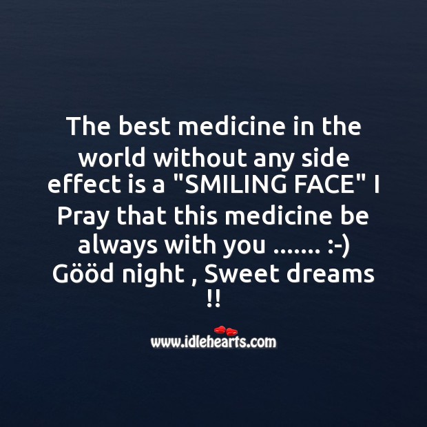The best medicine in the world Good Night Messages Image