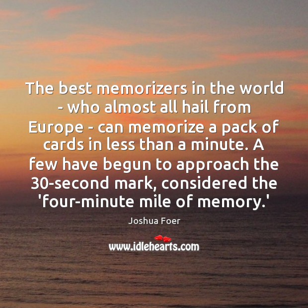 The best memorizers in the world – who almost all hail from Image