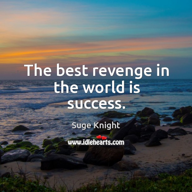 The best revenge in the world is success. Image