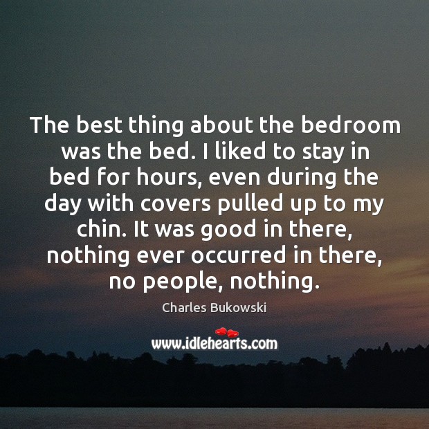 The best thing about the bedroom was the bed. I liked to Image