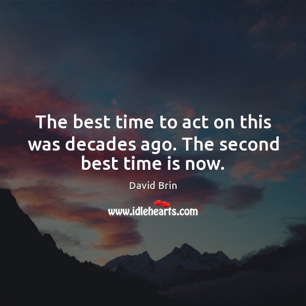 The best time to act on this was decades ago. The second best time is now. Image