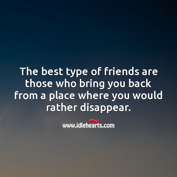The best type of friends are those who bring you back Friendship Quotes Image