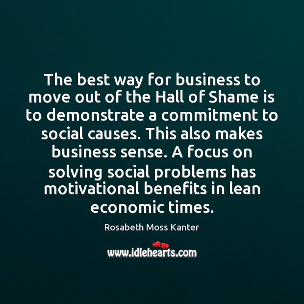 The best way for business to move out of the Hall of Image