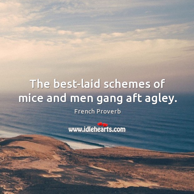 The best-laid schemes of mice and men gang aft agley. Image