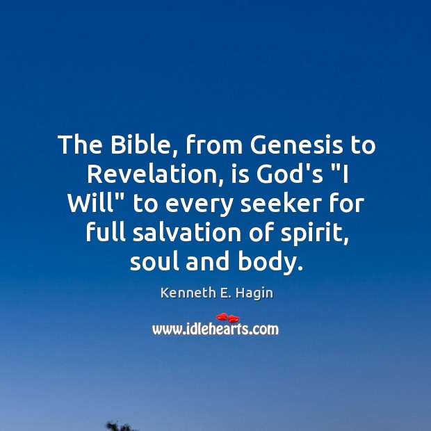 The Bible, from Genesis to Revelation, is God’s “I Will” to every Image
