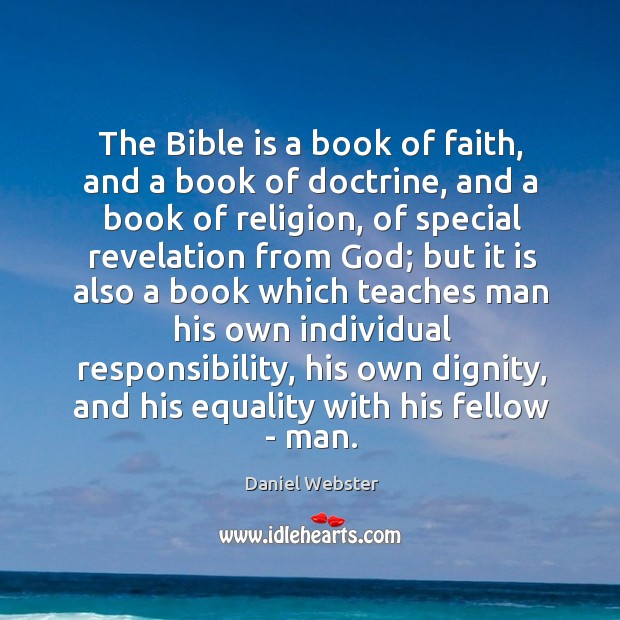 The Bible is a book of faith, and a book of doctrine, Image