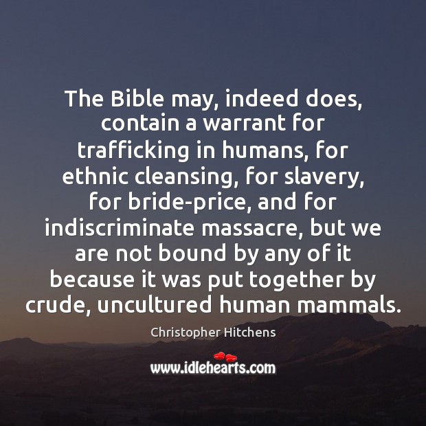 The Bible may, indeed does, contain a warrant for trafficking in humans, Image