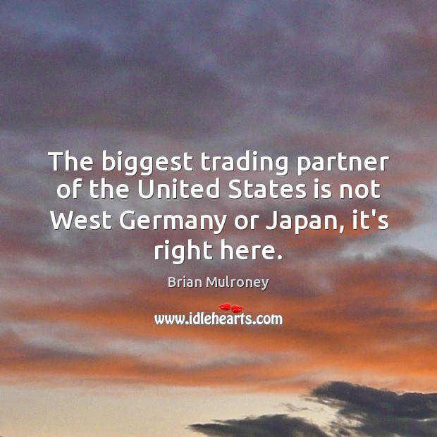 The biggest trading partner of the United States is not West Germany Image