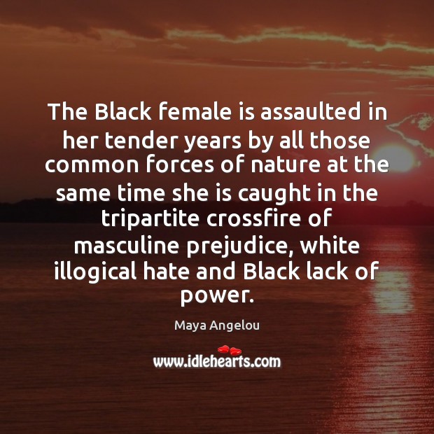 The Black female is assaulted in her tender years by all those Image