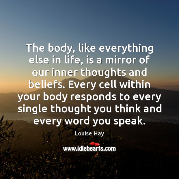 The body, like everything else in life, is a mirror of our Image