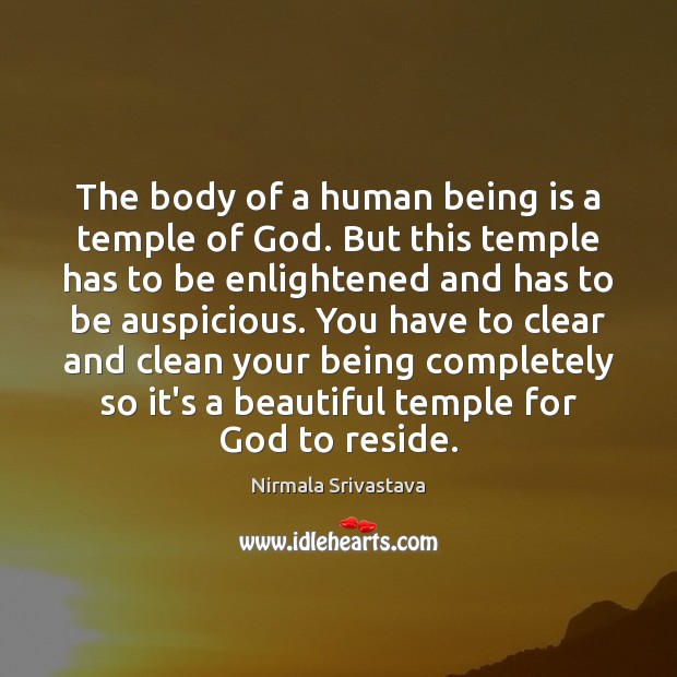 The body of a human being is a temple of God. But Image