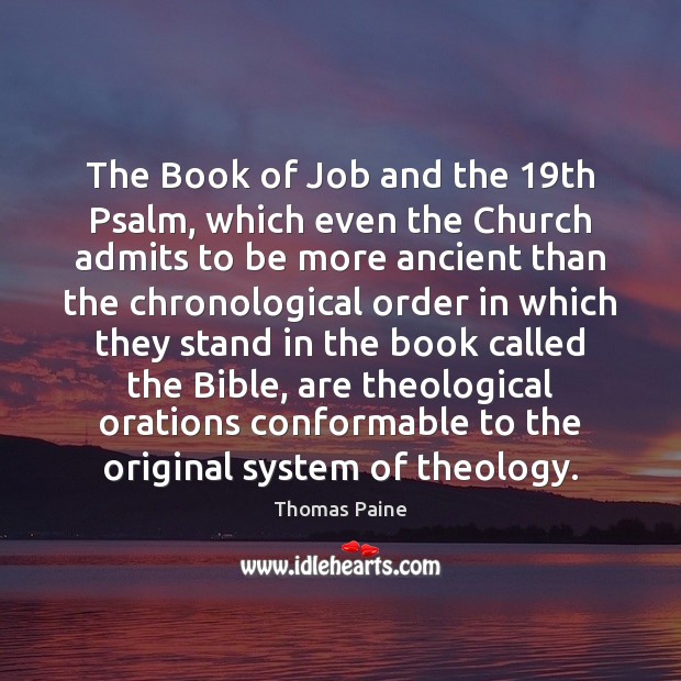 The Book of Job and the 19th Psalm, which even the Church Image