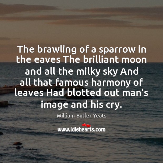 The brawling of a sparrow in the eaves The brilliant moon and Image