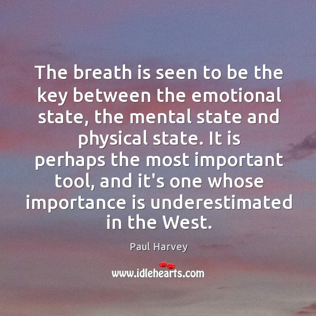 The breath is seen to be the key between the emotional state, Image