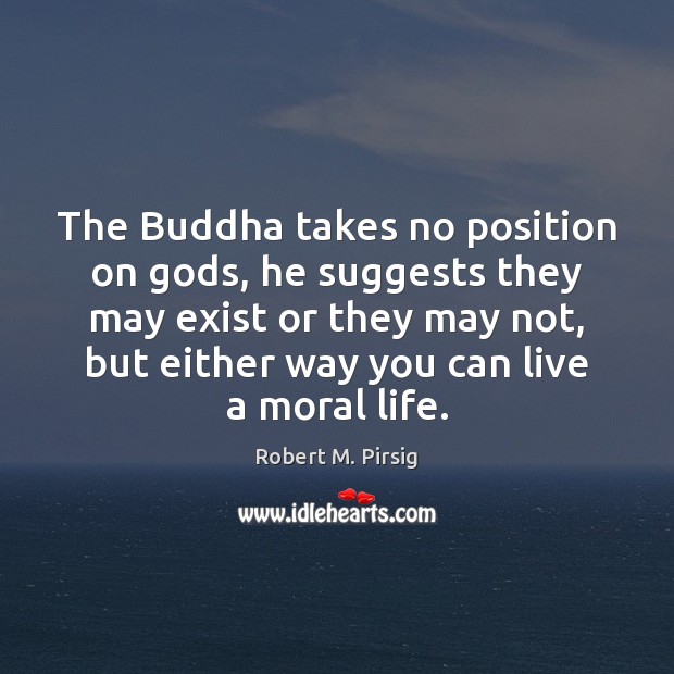 The Buddha takes no position on Gods, he suggests they may exist Robert M. Pirsig Picture Quote