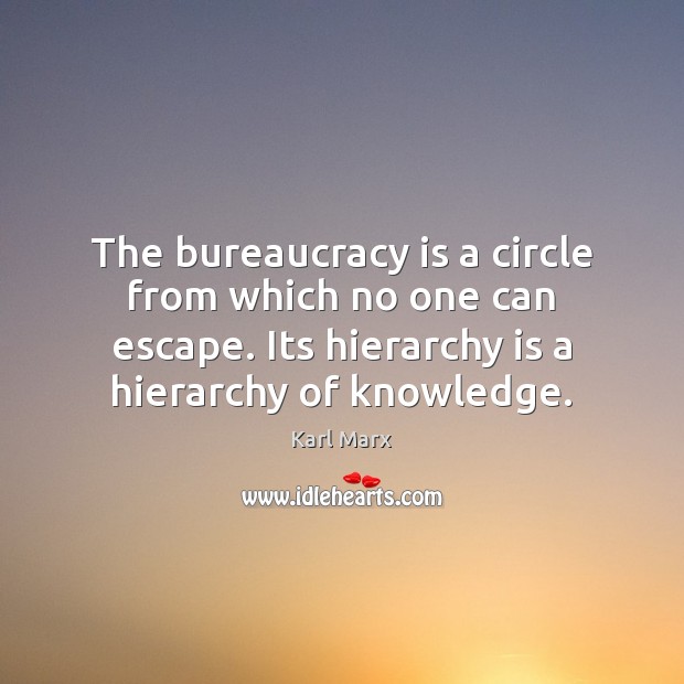 The bureaucracy is a circle from which no one can escape. Its Image