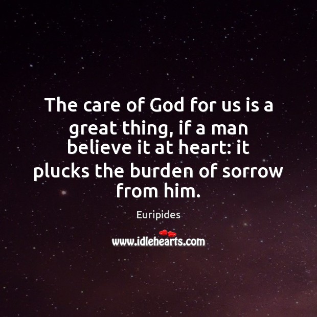 The care of God for us is a great thing, if a Image
