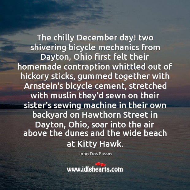 The chilly December day! two shivering bicycle mechanics from Dayton, Ohio first Image