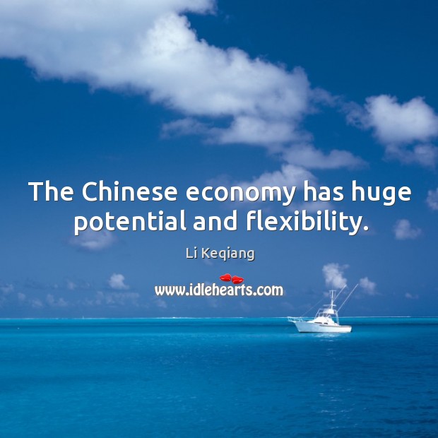 The Chinese economy has huge potential and flexibility. Li Keqiang Picture Quote