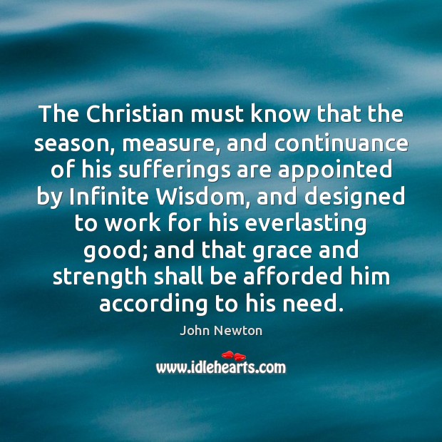 The Christian must know that the season, measure, and continuance of his Image