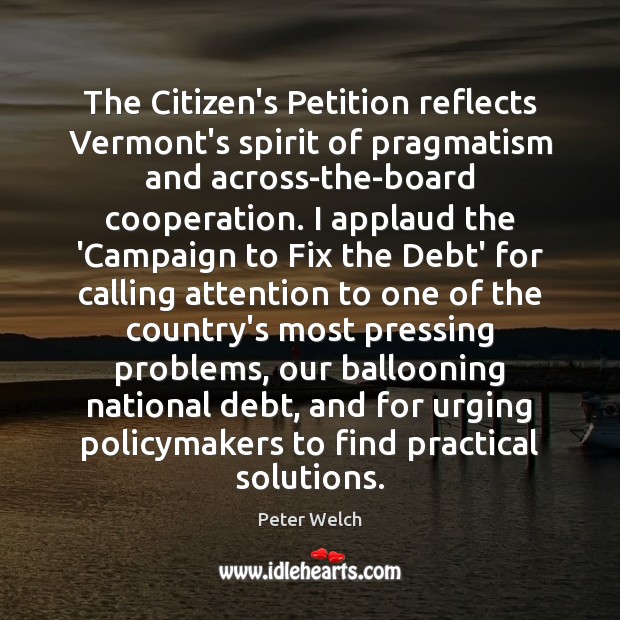 The Citizen’s Petition reflects Vermont’s spirit of pragmatism and across-the-board cooperation. I Image