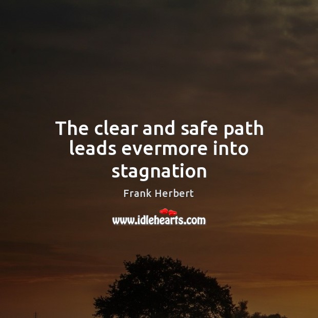 The clear and safe path leads evermore into stagnation Image