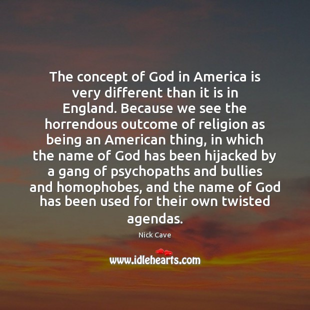 The concept of God in America is very different than it is Image