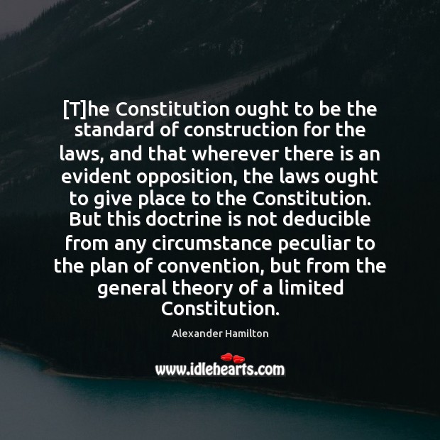 [T]he Constitution ought to be the standard of construction for the Image