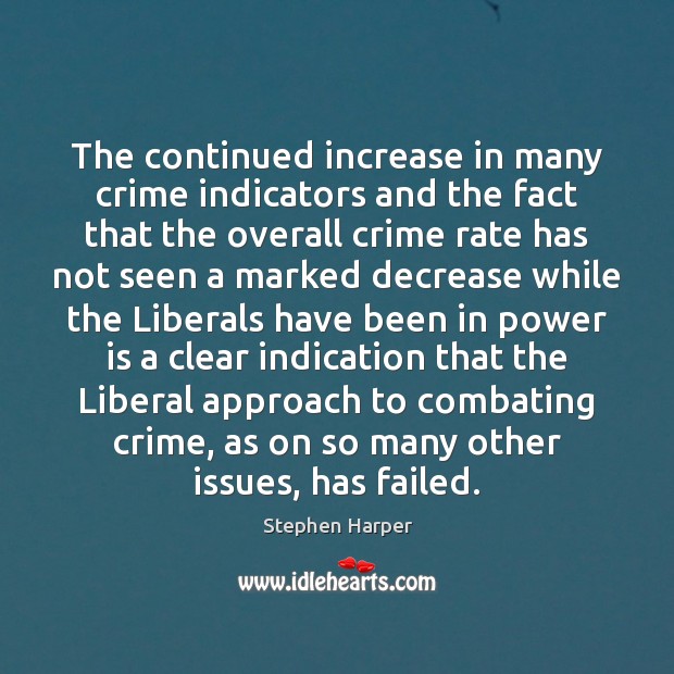The continued increase in many crime indicators and the fact that the Power Quotes Image