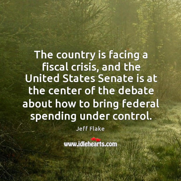 The country is facing a fiscal crisis, and the united states senate is at the Image