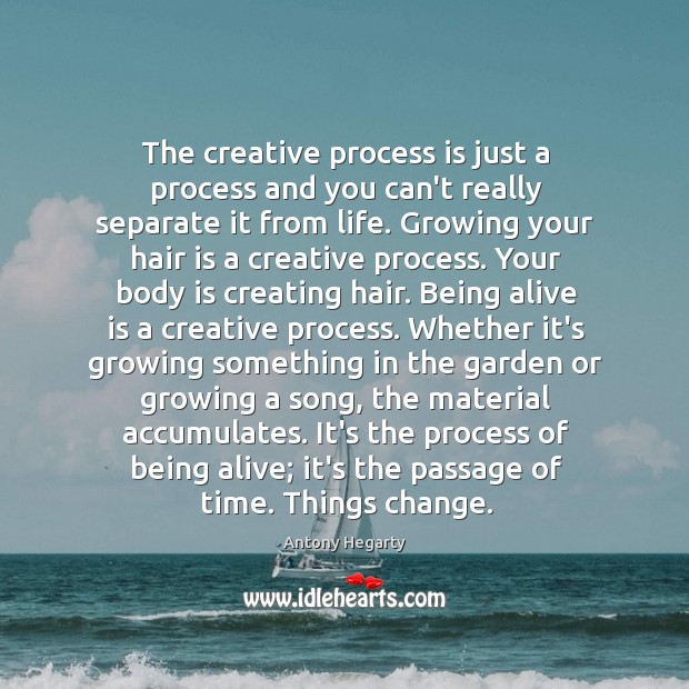 The creative process is just a process and you can’t really separate Antony Hegarty Picture Quote