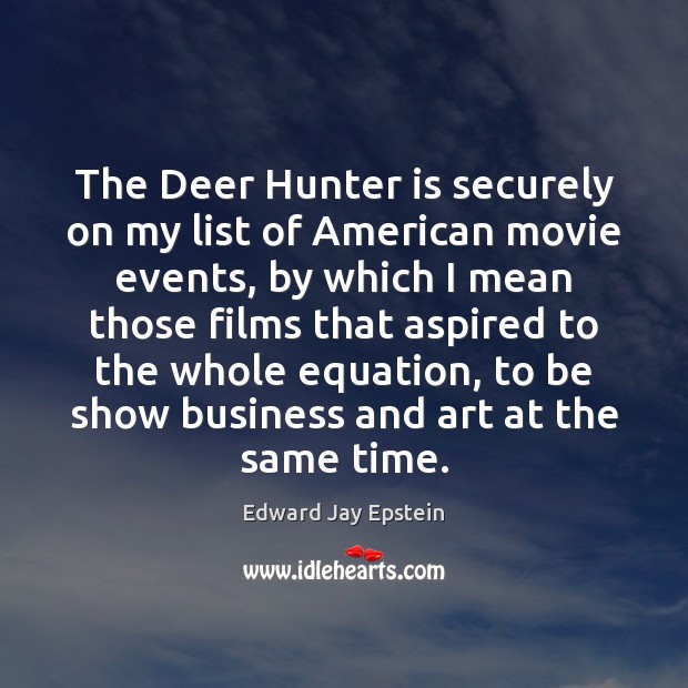 The Deer Hunter is securely on my list of American movie events, Image