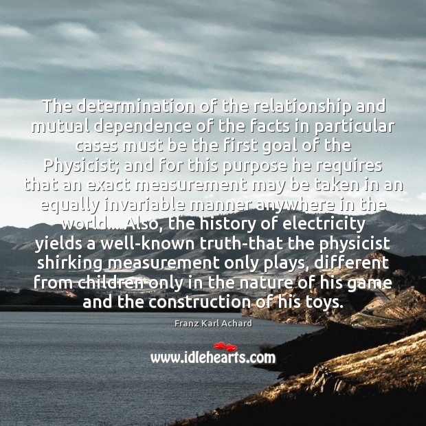 The determination of the relationship and mutual dependence of the facts in Goal Quotes Image