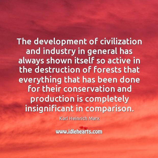 The development of civilization and industry in general has always shown itself so Image