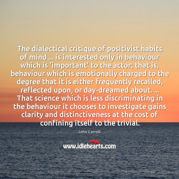 The dialectical critique of positivist habits of mind … is interested only in Image