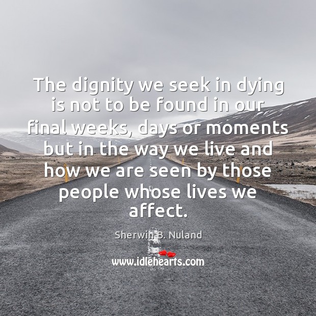 The dignity we seek in dying is not to be found in Image