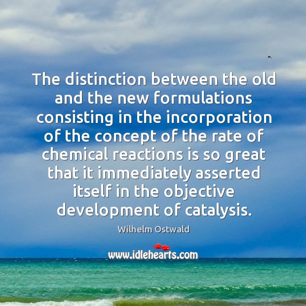 The distinction between the old and the new formulations consisting in the incorporation of the Image