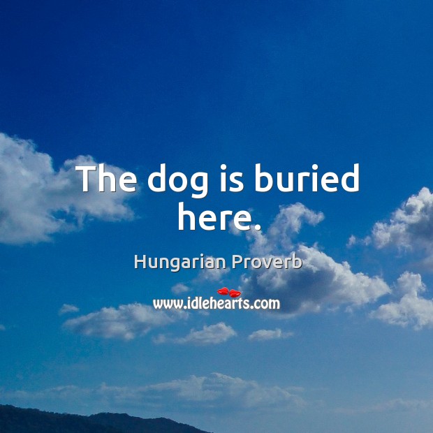 The dog is buried here. Image